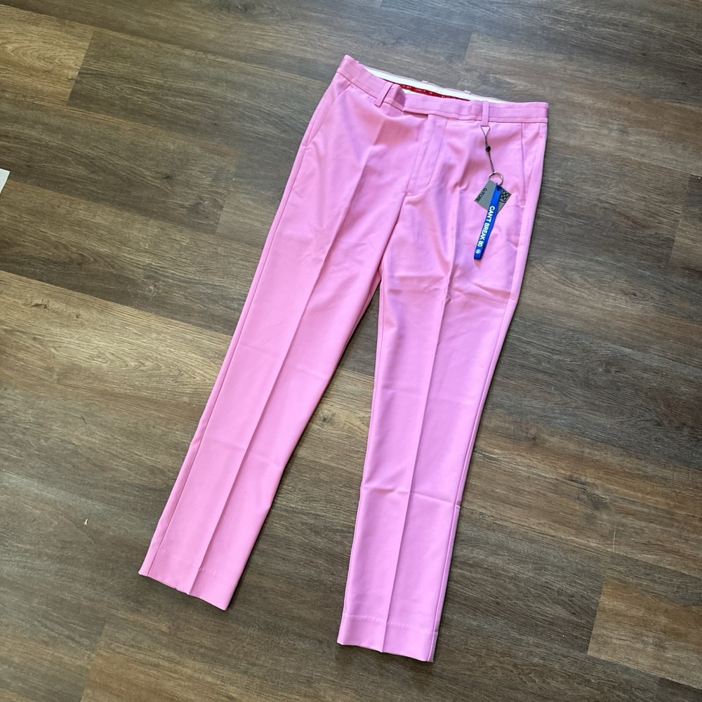 NWT G/FORE Pink Golf Pants Tour Straight Leg Stretch Men's Size 32x30 PINK